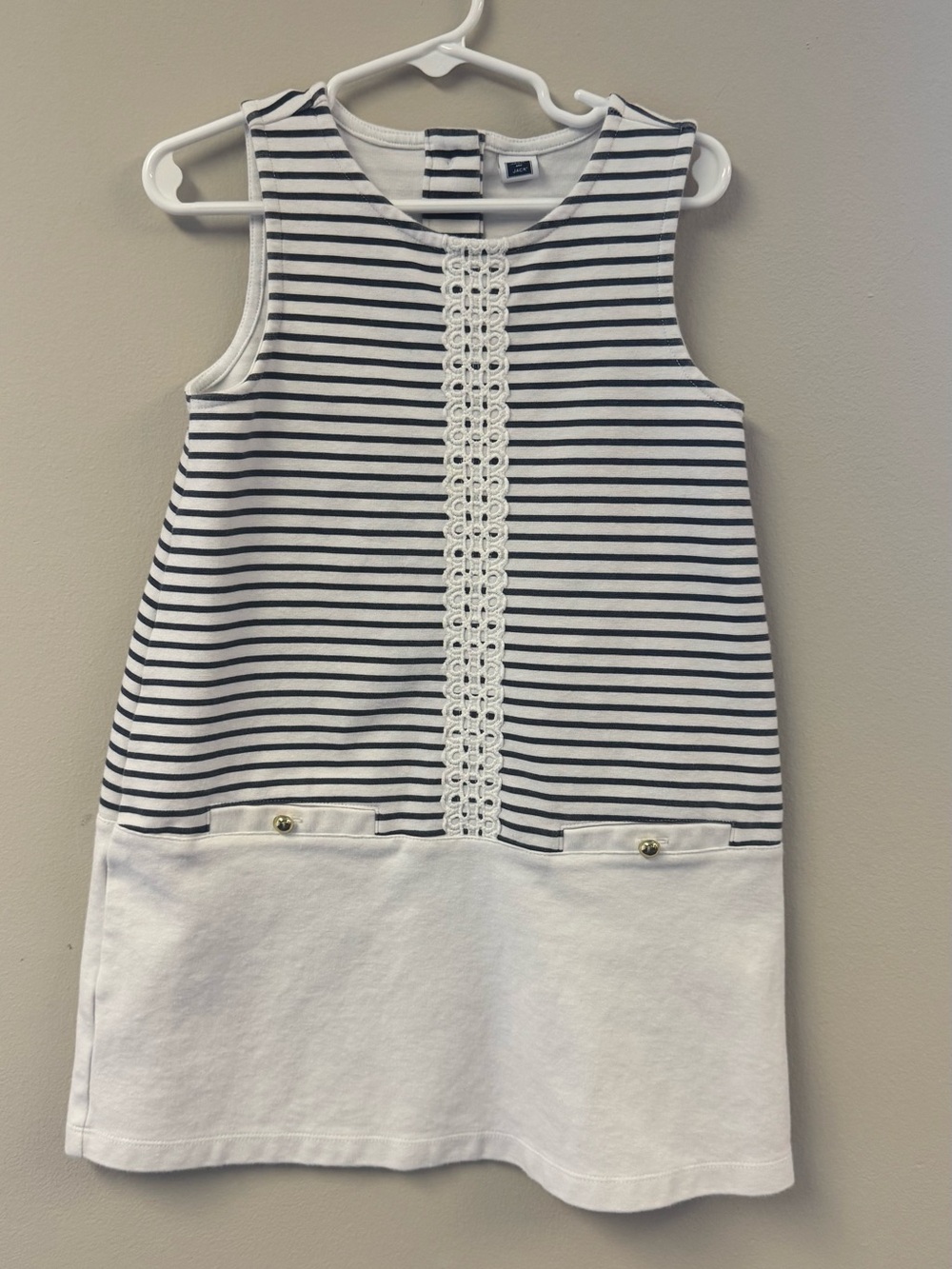 Janie and Jack Navy and White Striped Dress